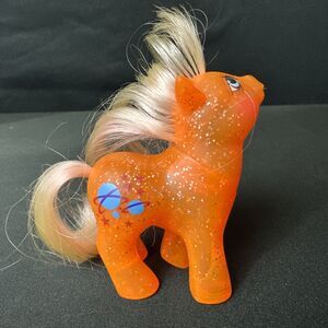 VTG My Little Pony G1 Hasbro 1984 Orange Glitter Sparkle Baby North Star MLP